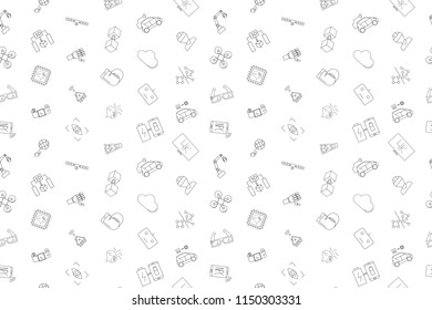 Vector Technology pattern. Technology seamless background