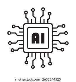 vector technology software tool processor chip. with white background