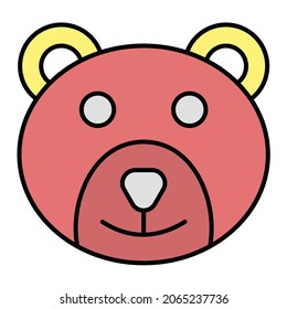 Vectorteddybär mit ausgefülltem Outdoor-Icon-Design

