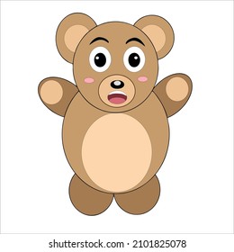 caricatura de ilustraciones de osos de peluche vectorial