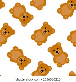 Vector Teddy Bear Pattern  Background