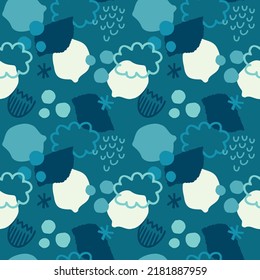 vector teenage seamless neon pattern naive simple style for textile design