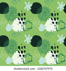 vector teenage seamless neon pattern naive simple style for textile design
