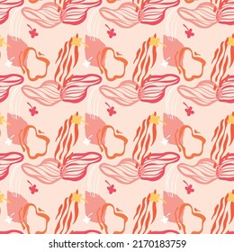 adolescente vector patrón transparente estilo simple e ingenuo para el diseño textil