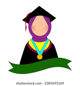vector of a teenager who is graduating.