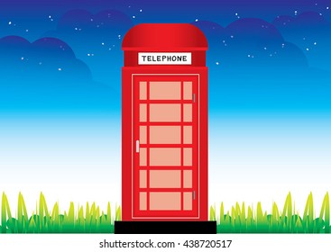 Vector of  telephone booth design,Abstract vector  telephone booth