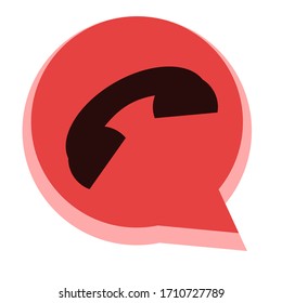 Vector telephone icon. Illustration of telephone glyph icon