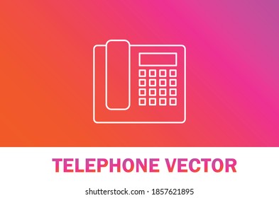Vektorgrafik von Telefonsymbol. Einzeln auf Farbverlauf-Farbe. Geschäftsthema.