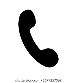 ícone de telefone de vetor branco no plano de fundo
