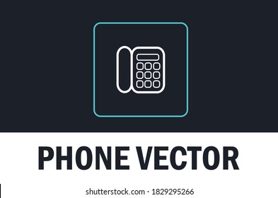 Vector de teléfono aislado en un fondo oscuro. Para el diseñador.