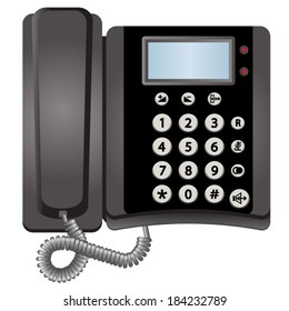 Vector telephone isolated on white background