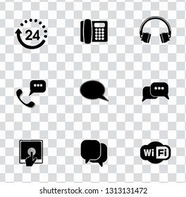 vector telephone, smart phone and mobile icons set. communication and computer technology sign symbols