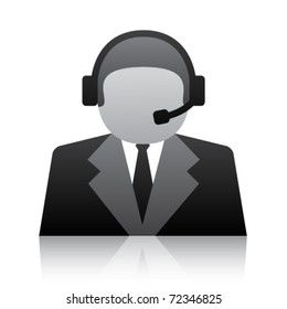 Support-Symbol für Vektortelefon-Benutzer