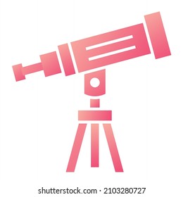 Vektor-Telescope-Glyph-Farbsymbol-Design
