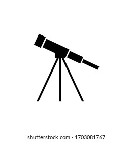 Vector telescope icon on eps 10 with a white background