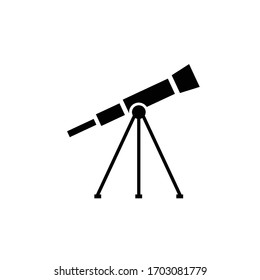 Vector telescope icon on eps 10 with a white background