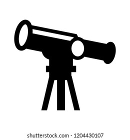 vector telescope illustration isolated - astronomy science symbol, magnify sign. telescope icon