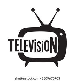 Icono de la televisión del Vector con el fondo blanco 