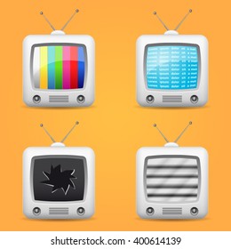 Vector television icons