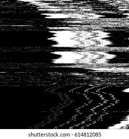 vector television noise abstract black and white glitch modern decoration background
