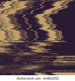 vector television noise abstract monochrome gold glitch modern decoration background
