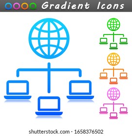 Vector teleworking symbol icon design