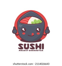 Vector temaki sushi cartoon illustration, japanese traditional food, suitable for, logos, prints, stickers, etc, isolated on a white background.