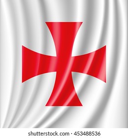 Vector Templar Knights Red Cross