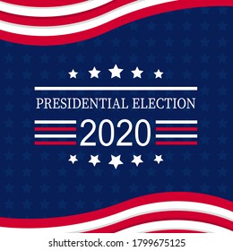 Vector template of 2020 Presidential Election. 2020 United States of America
