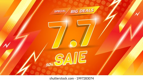 vector template 7.7 flash sale shopping