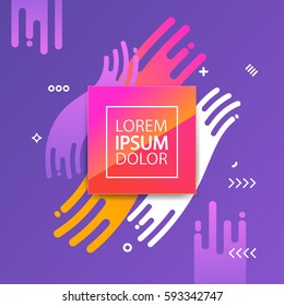 Vector template with abstract colorful background