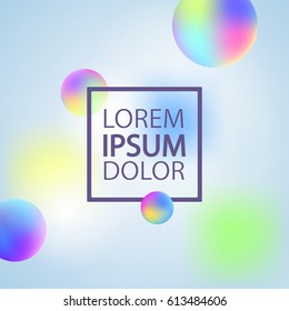 Vector template with abstract colorful background. Greeting card ou can use it for your design, brochure, flyer, poster