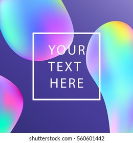 Vector template with abstract colorful fluid background