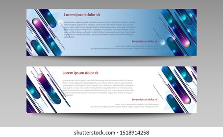 Vector template of abstract design banner.