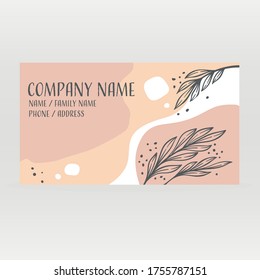 vector template of abstract, minimalistic business card