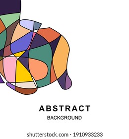 
vector template with abstract spontaneity line design with text for greeting background, greeting card, web design