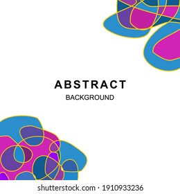 
plantilla vectorial con diseño de línea de espontaneidad abstracta con texto para fondo de saludo, tarjeta de saludo, diseño web