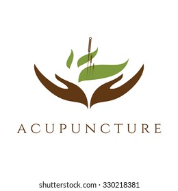 Vector template of acupunture theme