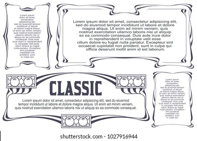 Vector template. Advertisements, flyer, web, wedding  and other invitations or greeting cards. 