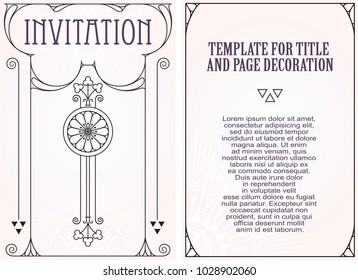 Vector template. Advertisements, flyer, web, wedding  and other invitations or greeting cards. 