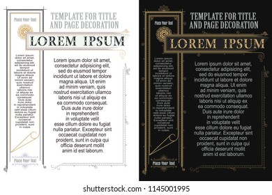 Vector template. Advertisements, flyer, web, wedding  and other invitations or greeting cards. 