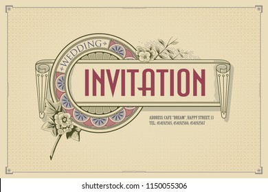 Vector template advertisements, flyer, web, wedding  and other invitations or greeting cards. Happy holidays.