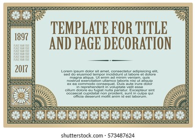 Vector template. Advertisements, flyer, web, wedding  and other invitations or greeting cards. 