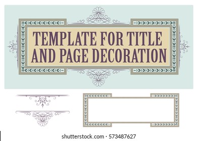 Vector template. Advertisements, flyer, web, wedding  and other invitations or greeting cards. 