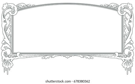 Vector template. Advertisements, flyer, web, wedding  and other invitations or greeting cards. Marine theme.