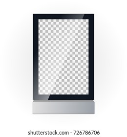 Vector template of a advertising board display. Outdoor advertising. Light box.Mock up for advertising and presentations.