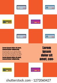 Vector of template for all of graphic. retro joystick in flat style