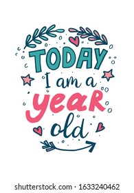 Vector template Baby Milestone cards. Concept in doodle hand drawn style. It can be used for Photo Props and Baby Milestone Cards.