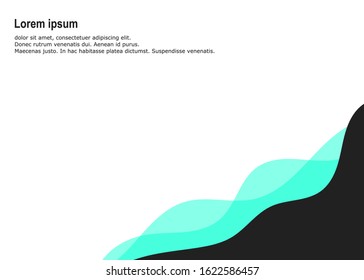 vector template background with waveforms around the corner