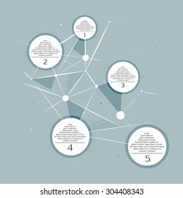 Vector template, background for web design or presentation and infographic.